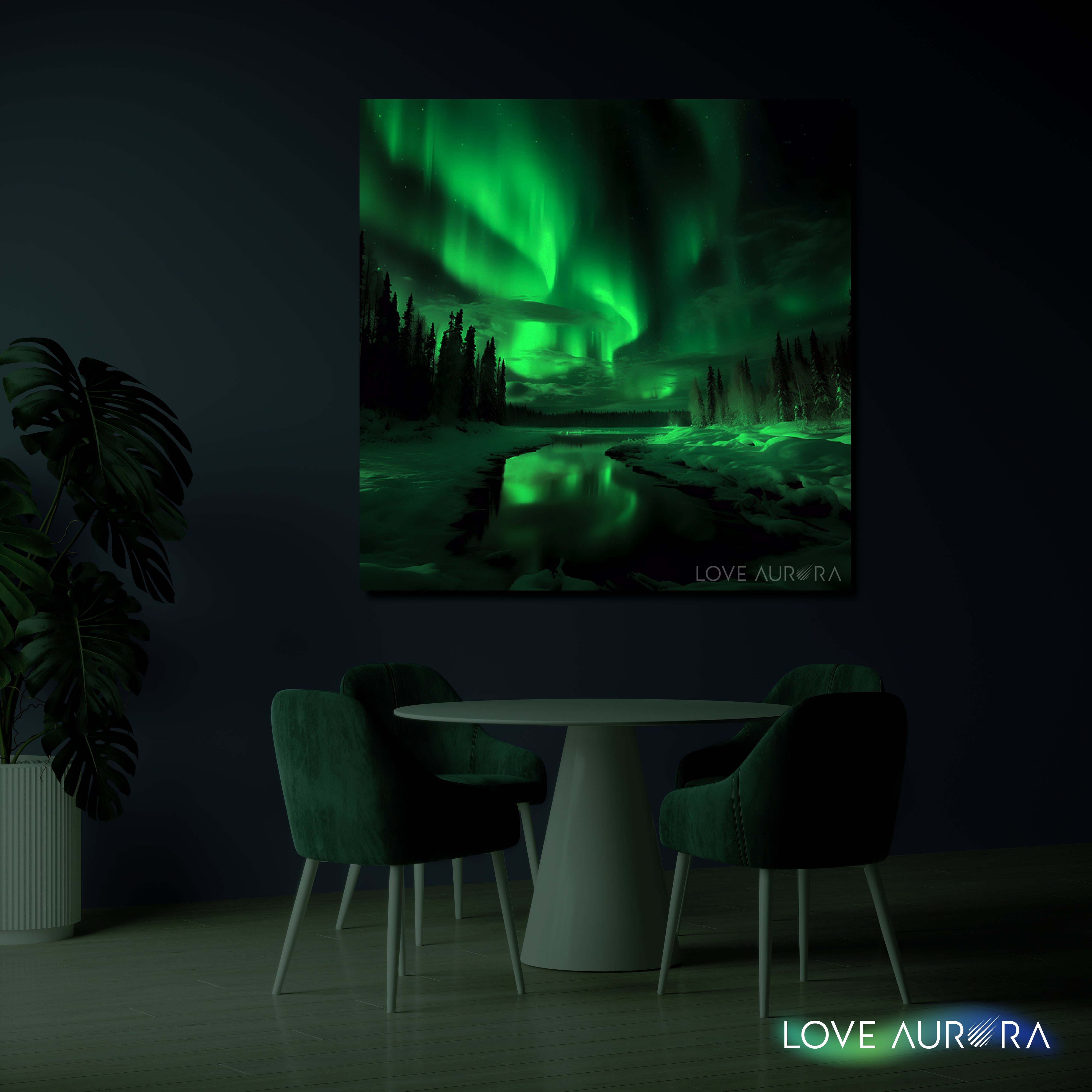 LoveMyAurora®  Glow in the dark painting (Forests Illuminated)
