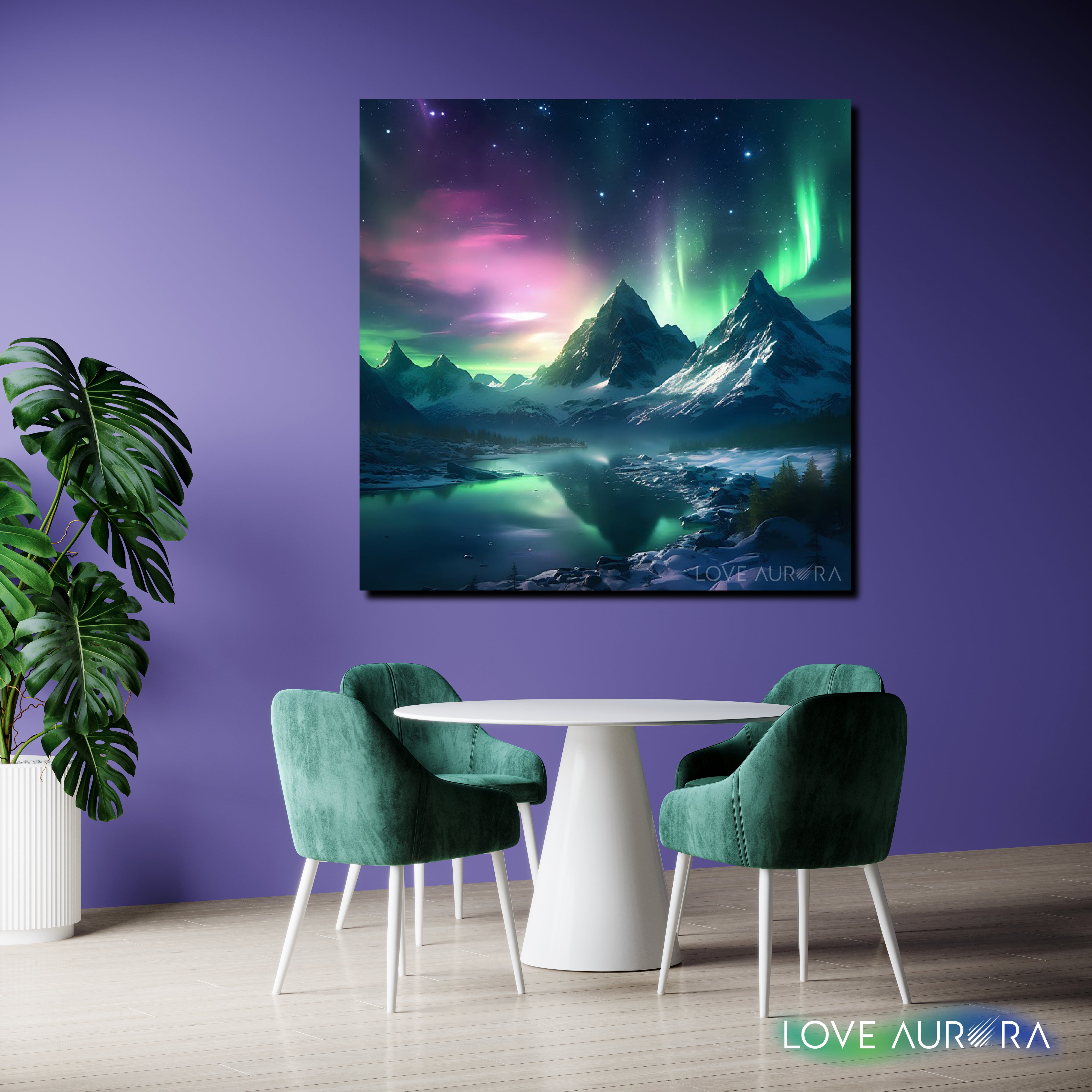LoveMyAurora®  Glow in the dark painting  (Dreamy Summit)