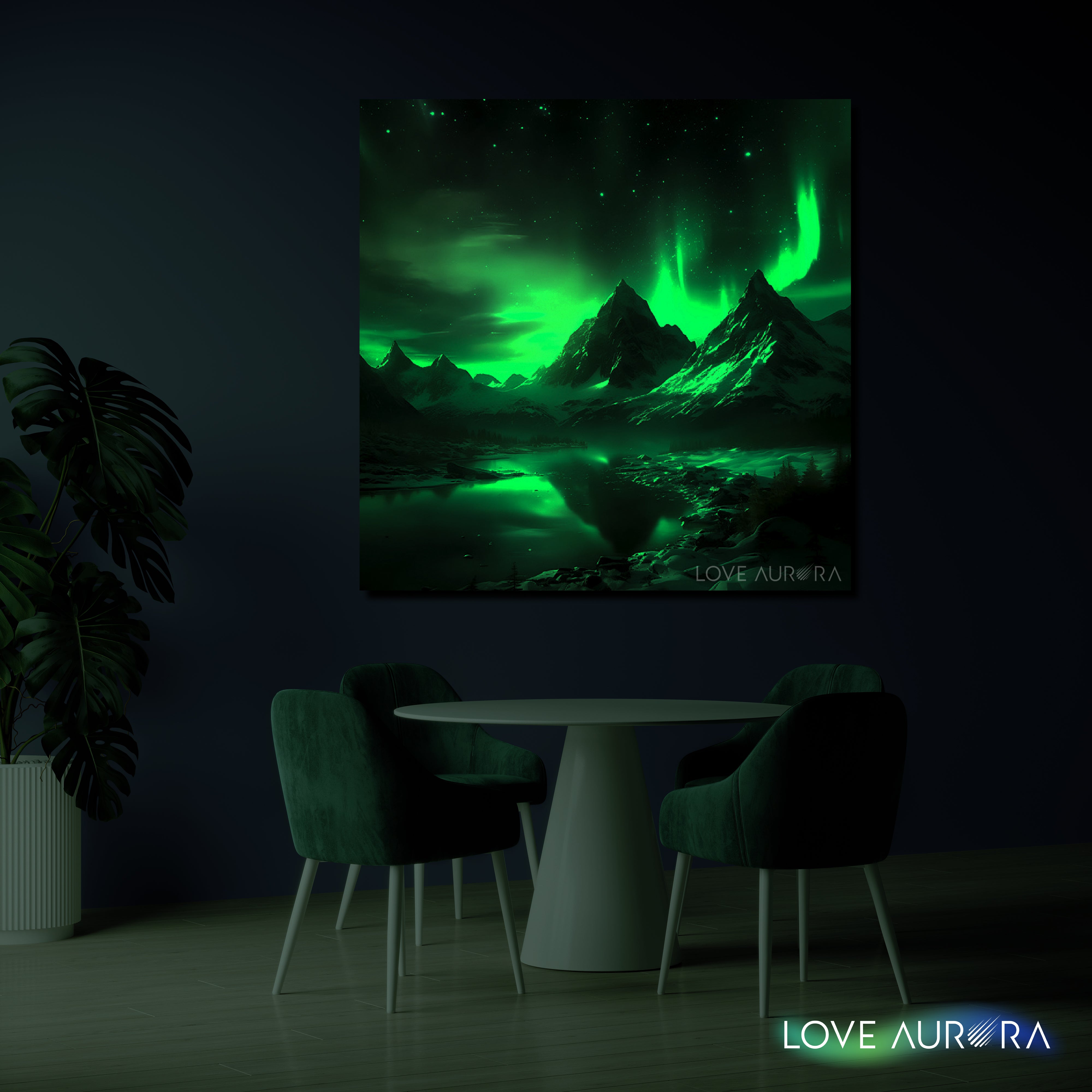 LoveMyAurora®  Glow in the dark painting  (Dreamy Summit)