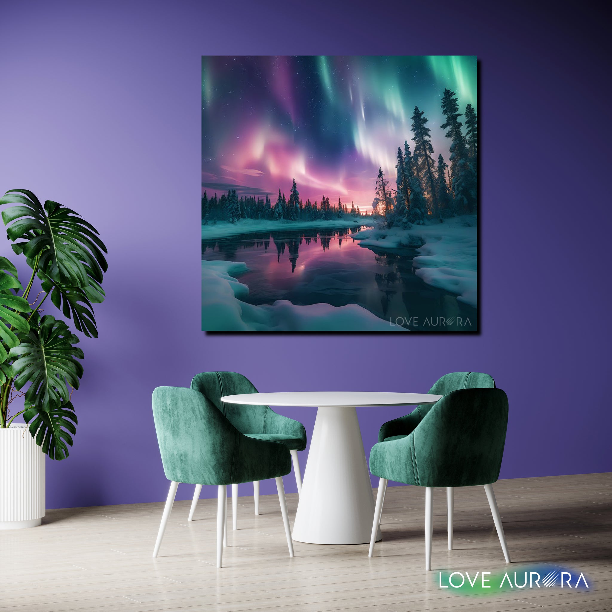 LoveMyAurora®  Glow in the dark painting (Tree Shadows Beneath the Starry Sky)