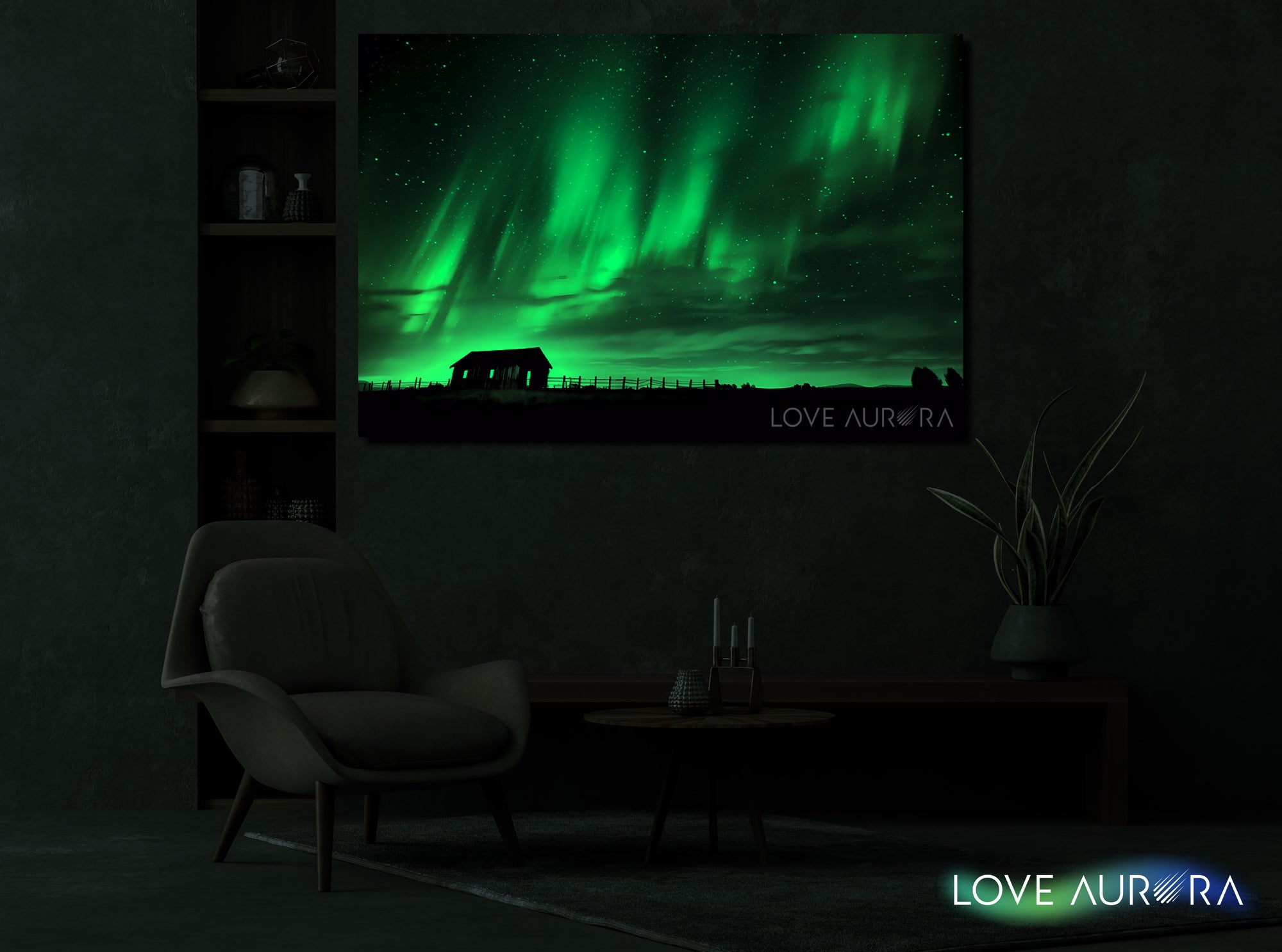 LoveMyAurora®  Glow in the dark painting (Echo of Tranquility 01)