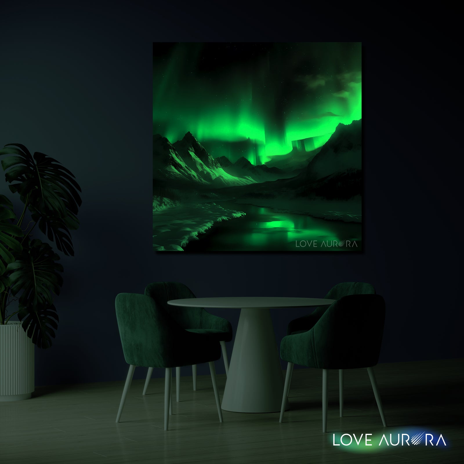LoveMyAurora®  Glow in the dark painting  (Dance of the Aurora)