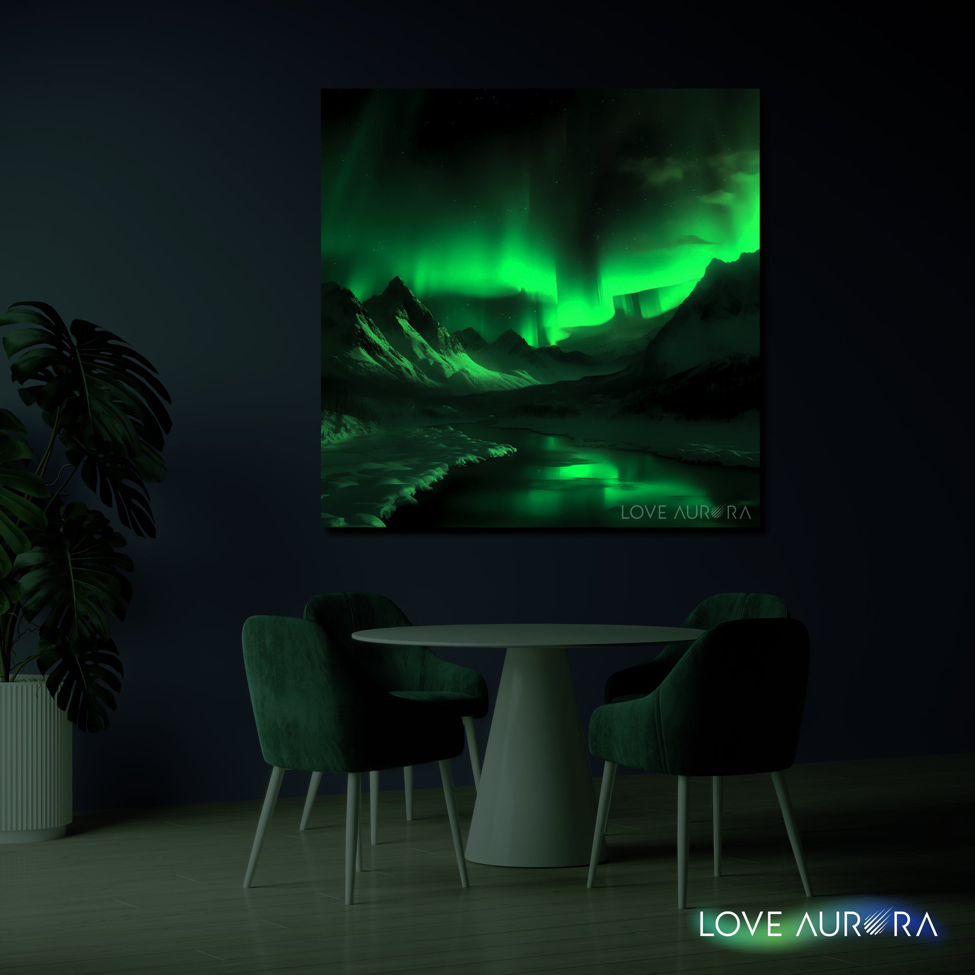 LoveMyAurora®  Glow in the dark painting  (Dance of the Aurora)