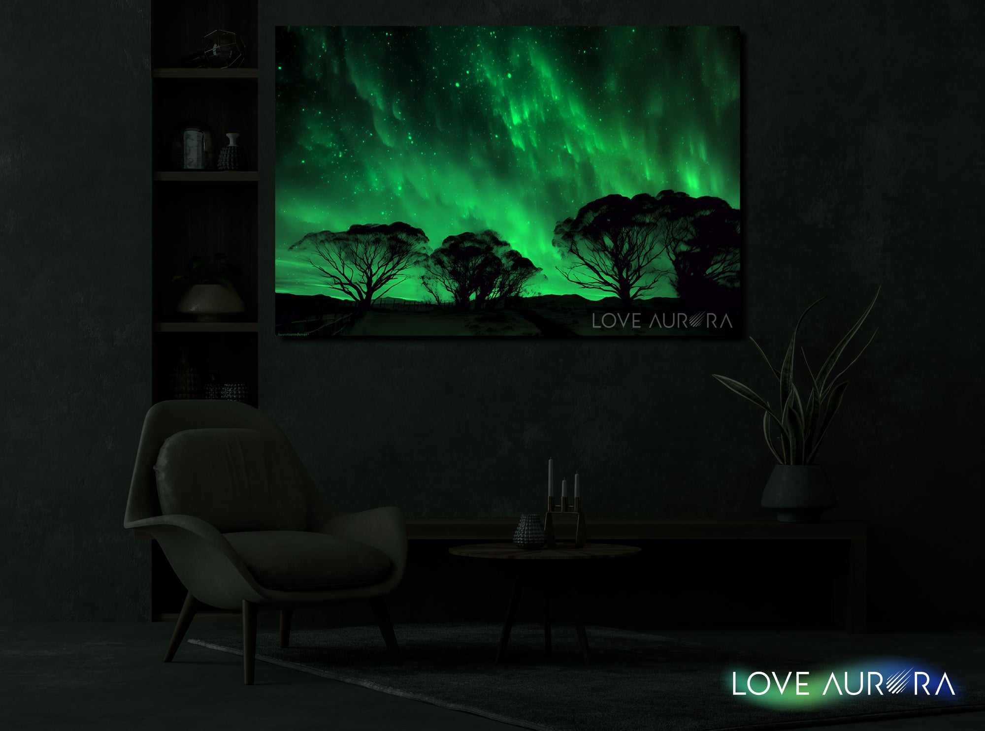 LoveMyAurora®  Glow in the dark painting (Echo of Tranquility 02)