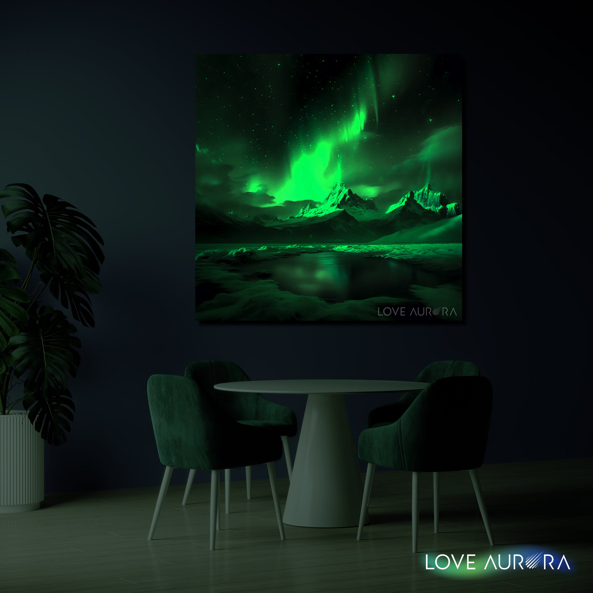 LoveMyAurora®  Glow in the dark painting (Whispers of the Northern Lights 01)
