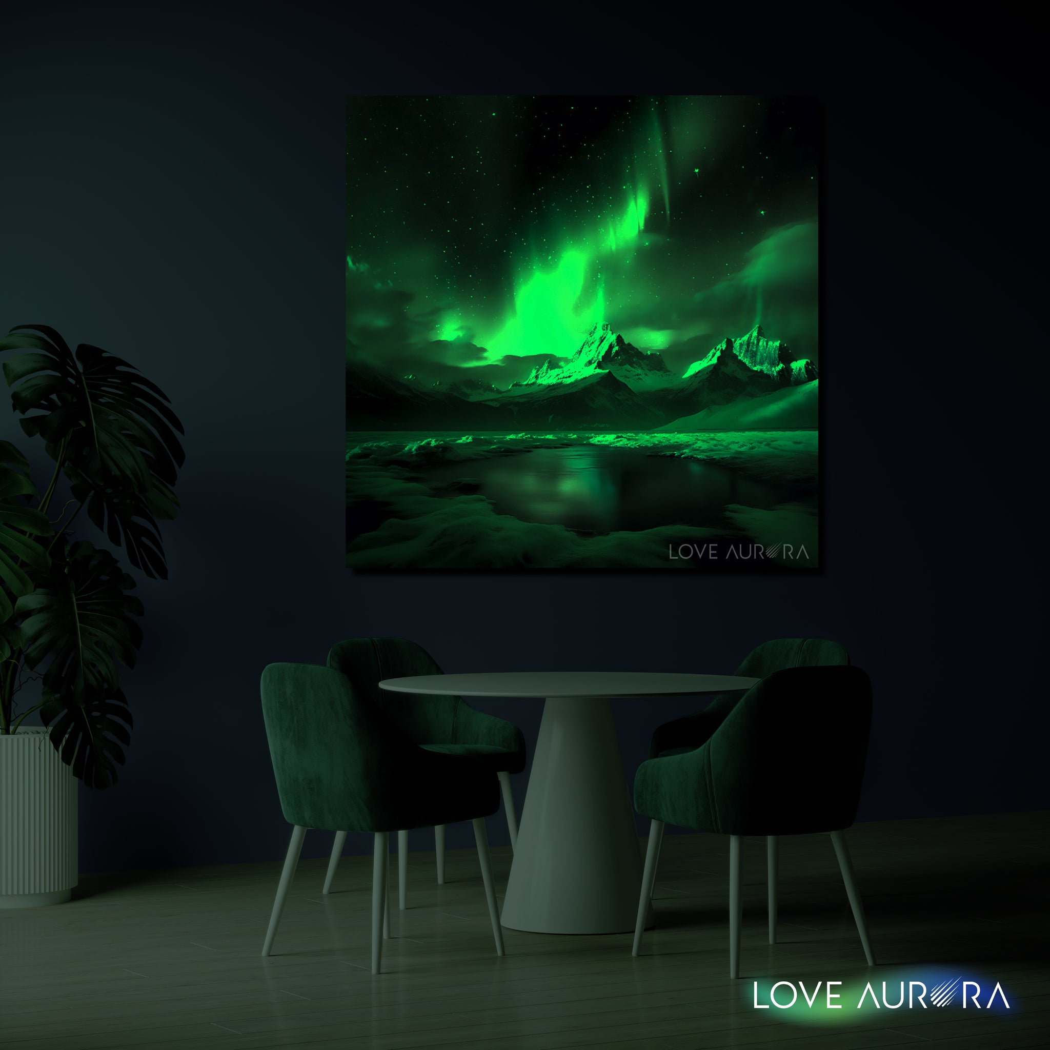 LoveMyAurora®  Glow in the dark painting (Whispers of the Northern Lights 01)
