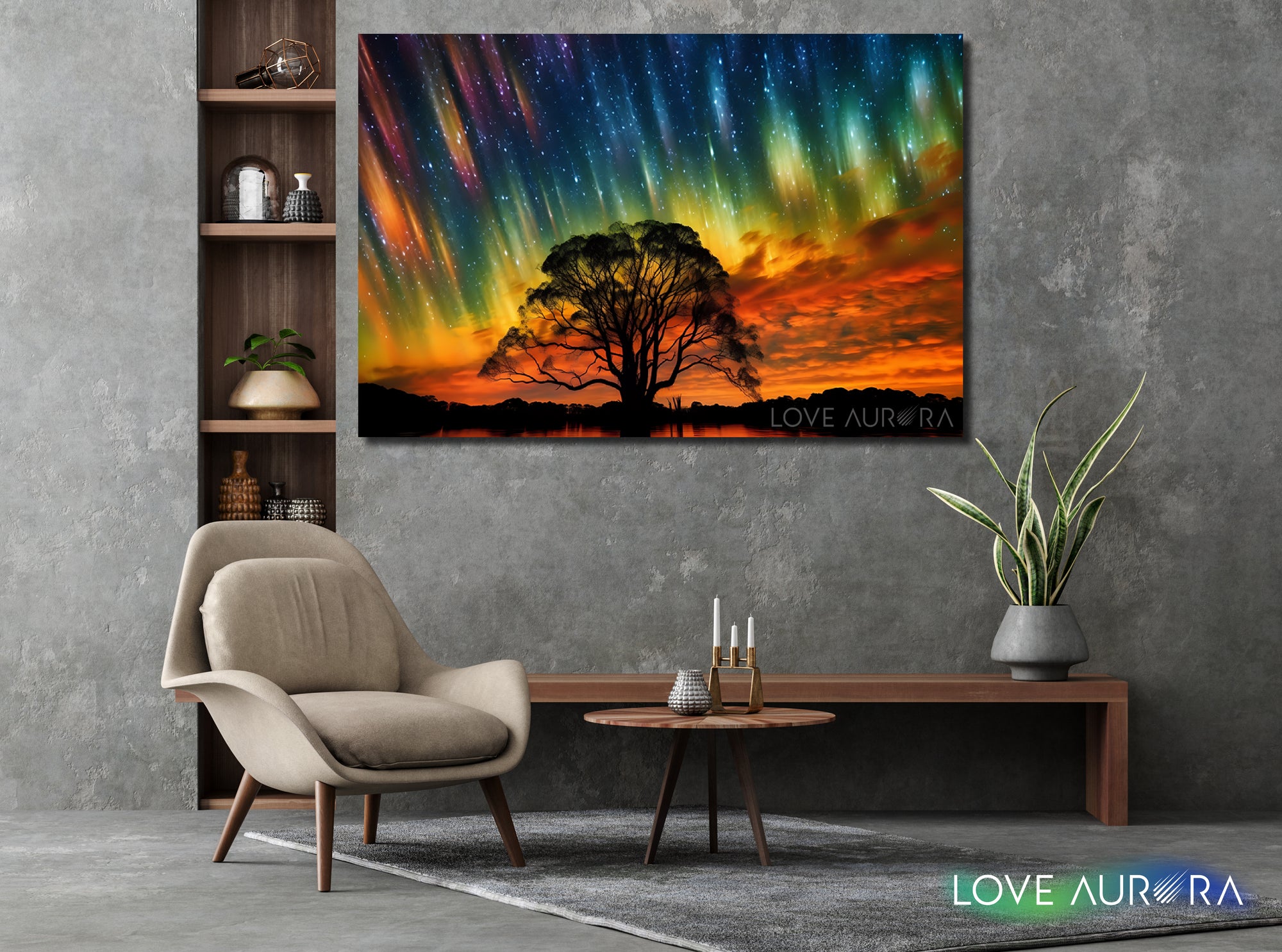LoveMyAurora®  Glow in the dark painting  (Flowing Shadows of Time)
