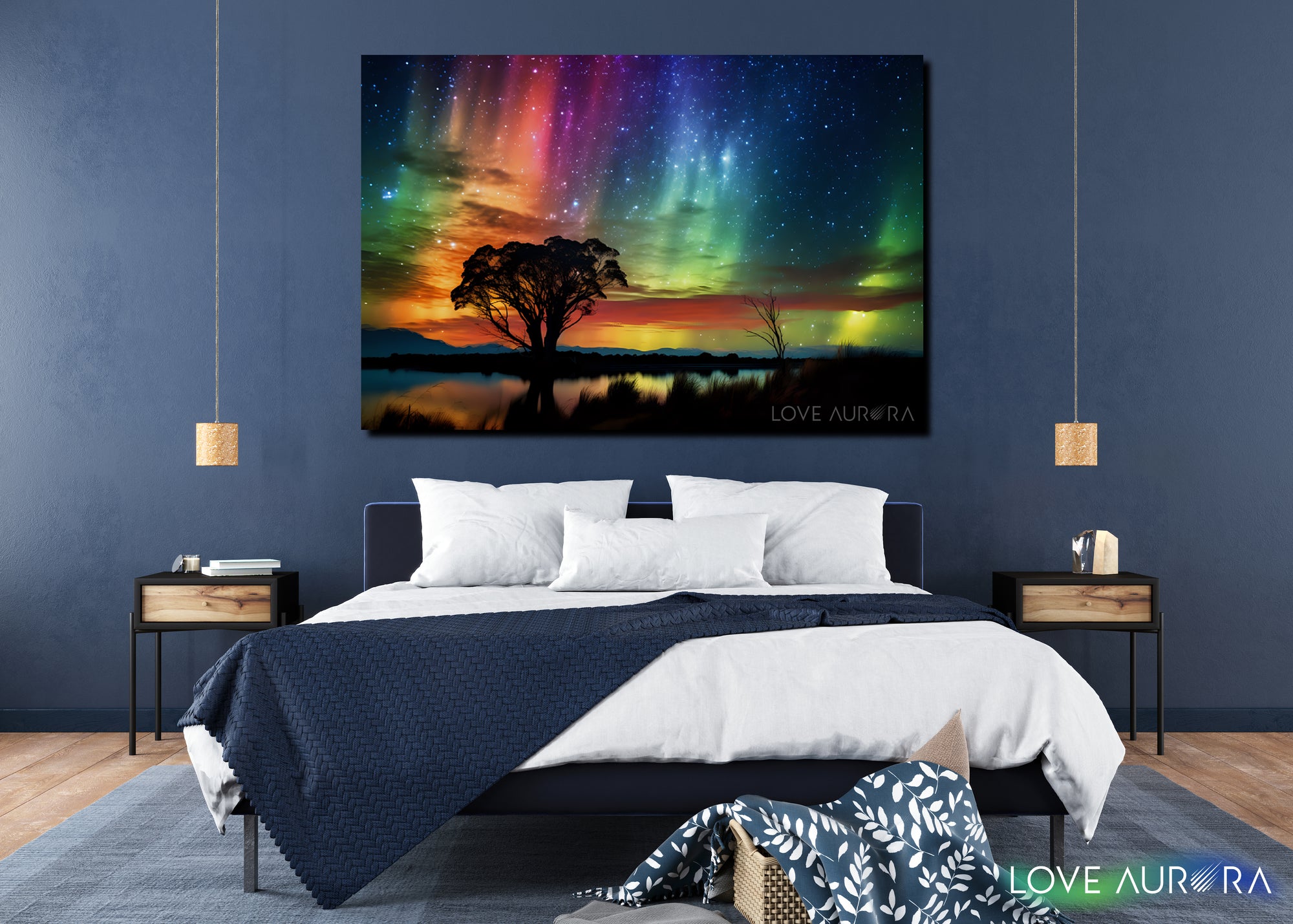 LoveMyAurora®  Glow in the dark painting  (Longing Under the Starry Sky)