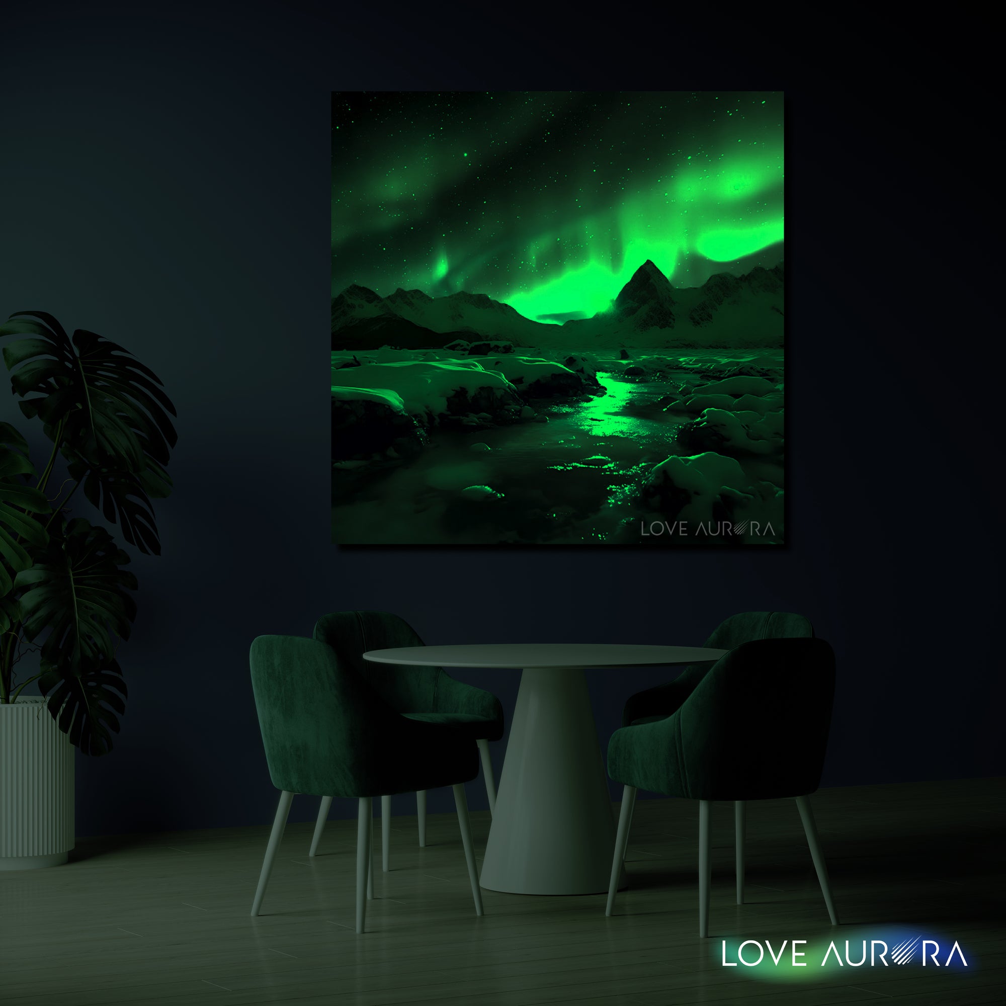 LoveMyAurora®  Glow in the dark painting (Whispers of the Northern Lights 02)