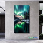 LoveMyAurora®  Glow in the dark painting (Forest With Snow)