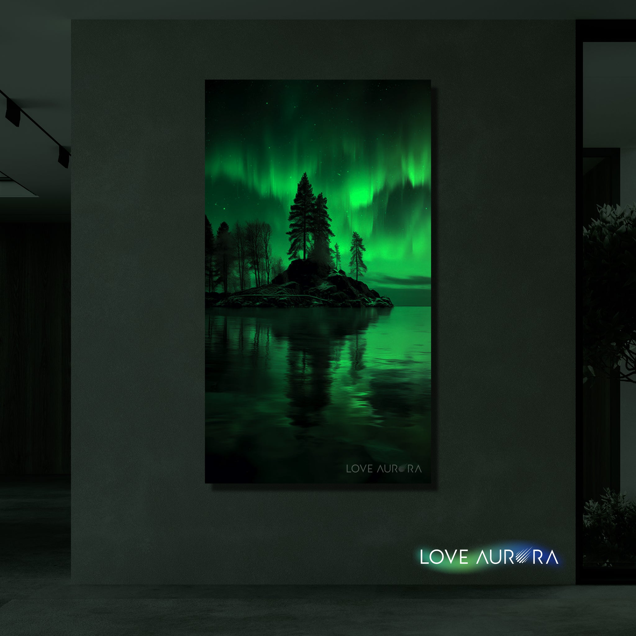 LoveMyAurora®  Glow in the dark painting (Isolated Island)