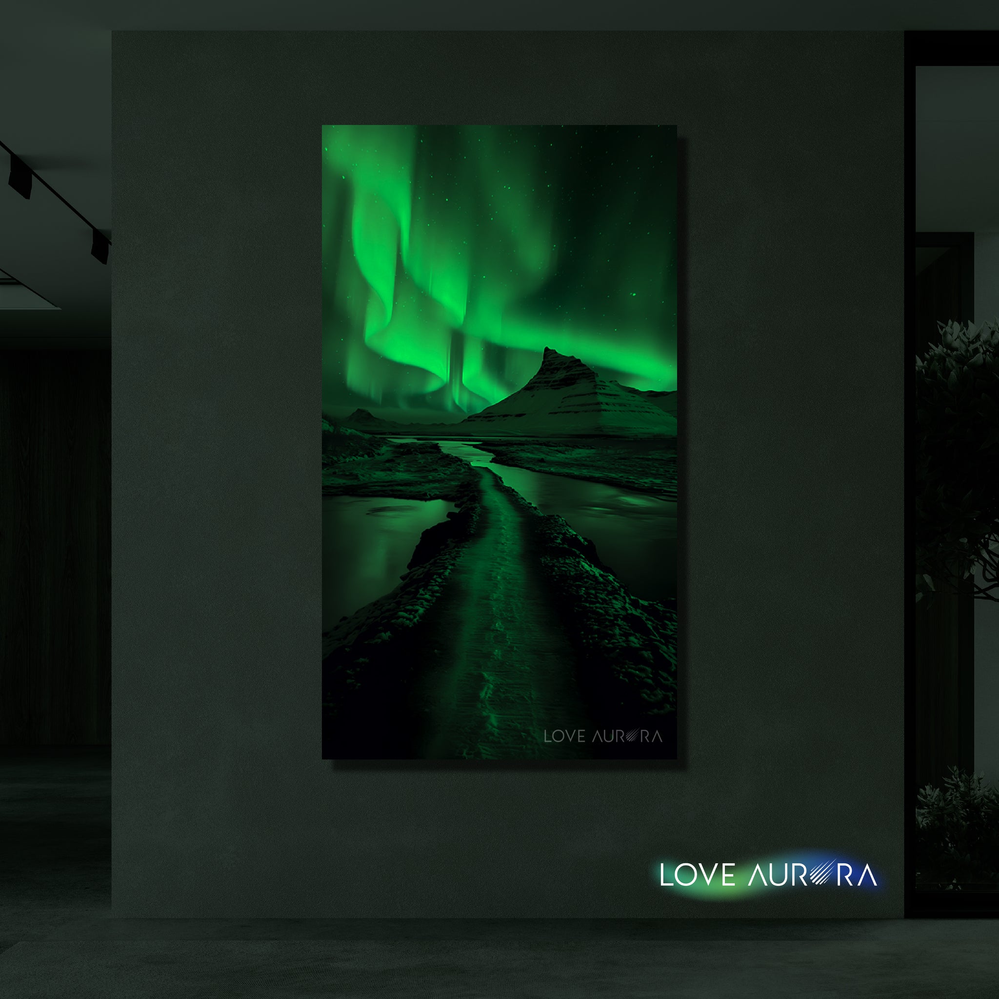 LoveMyAurora®  Glow in the dark painting (lake and Road)
