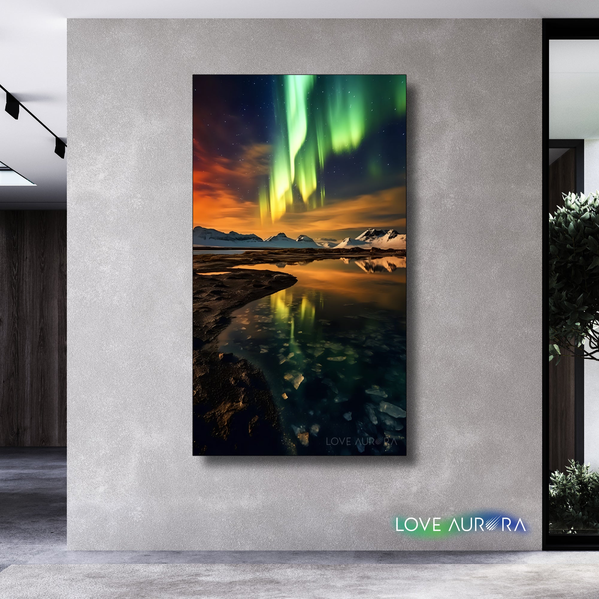LoveMyAurora®  Glow in the dark painting (Sunset and Mountain)