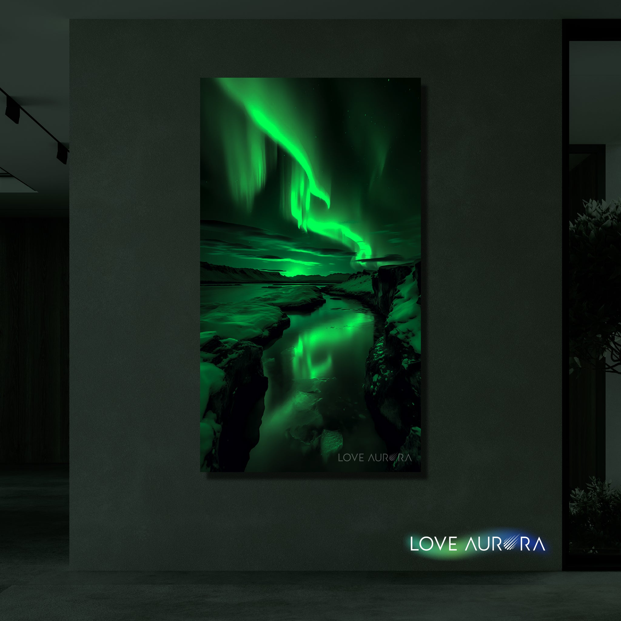 LoveMyAurora®  Glow in the dark painting  (Clam River)