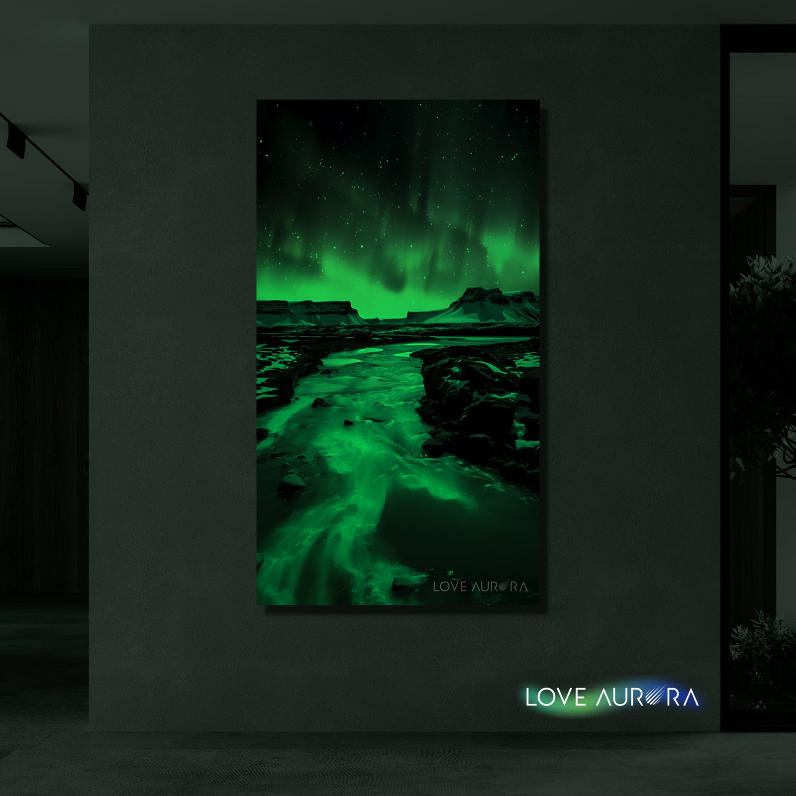 LoveMyAurora®  Glow in the dark painting  (Surging River)