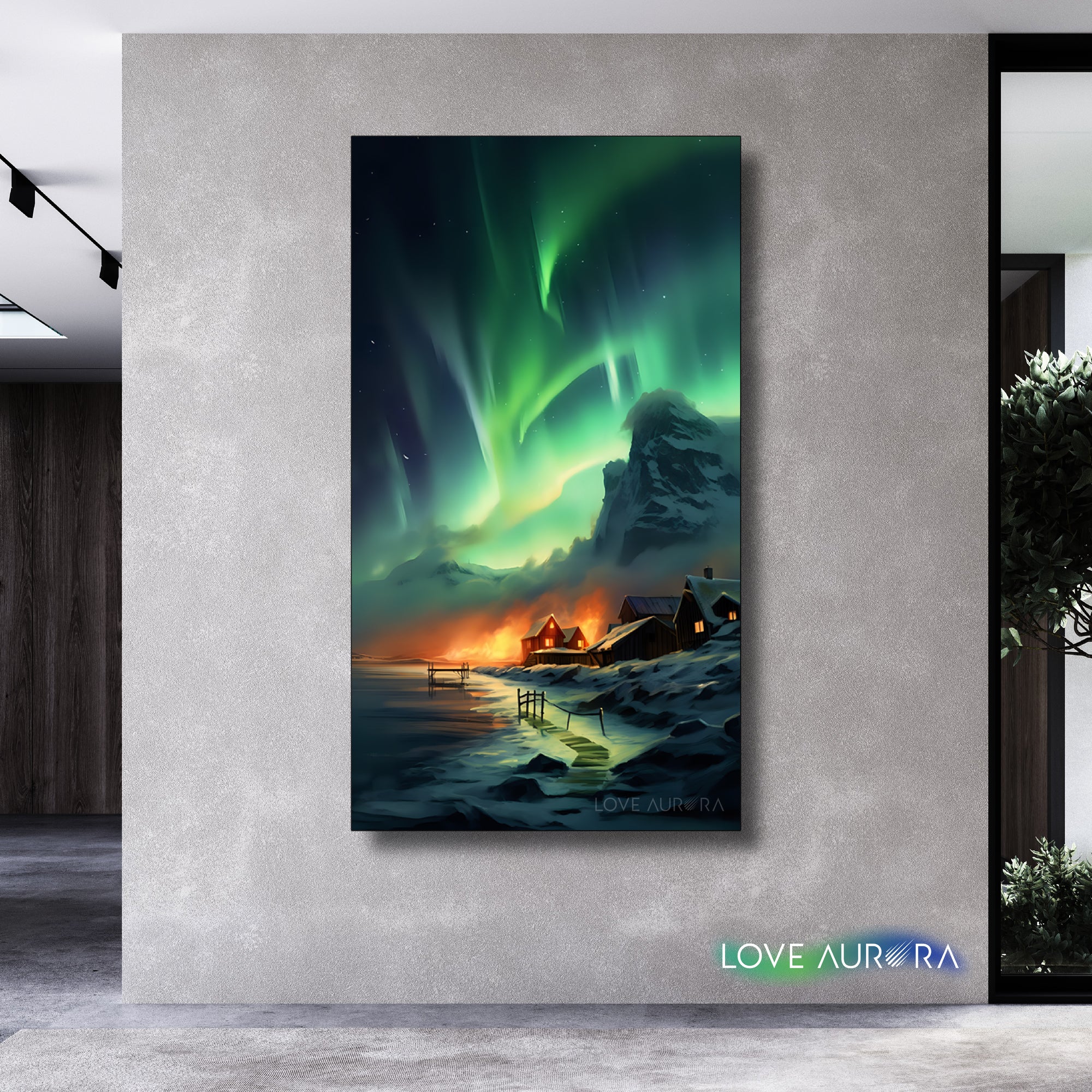 LoveMyAurora®  Glow in the dark painting (Snow Village)