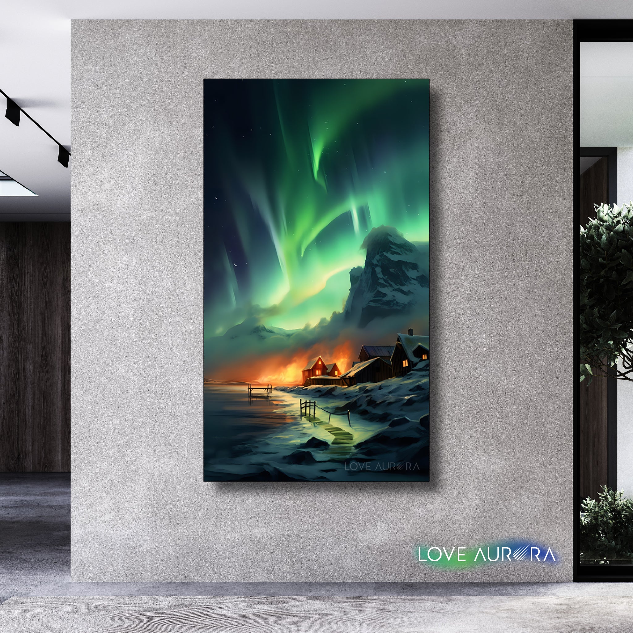 LoveMyAurora®  Glow in the dark painting (Snow Village)