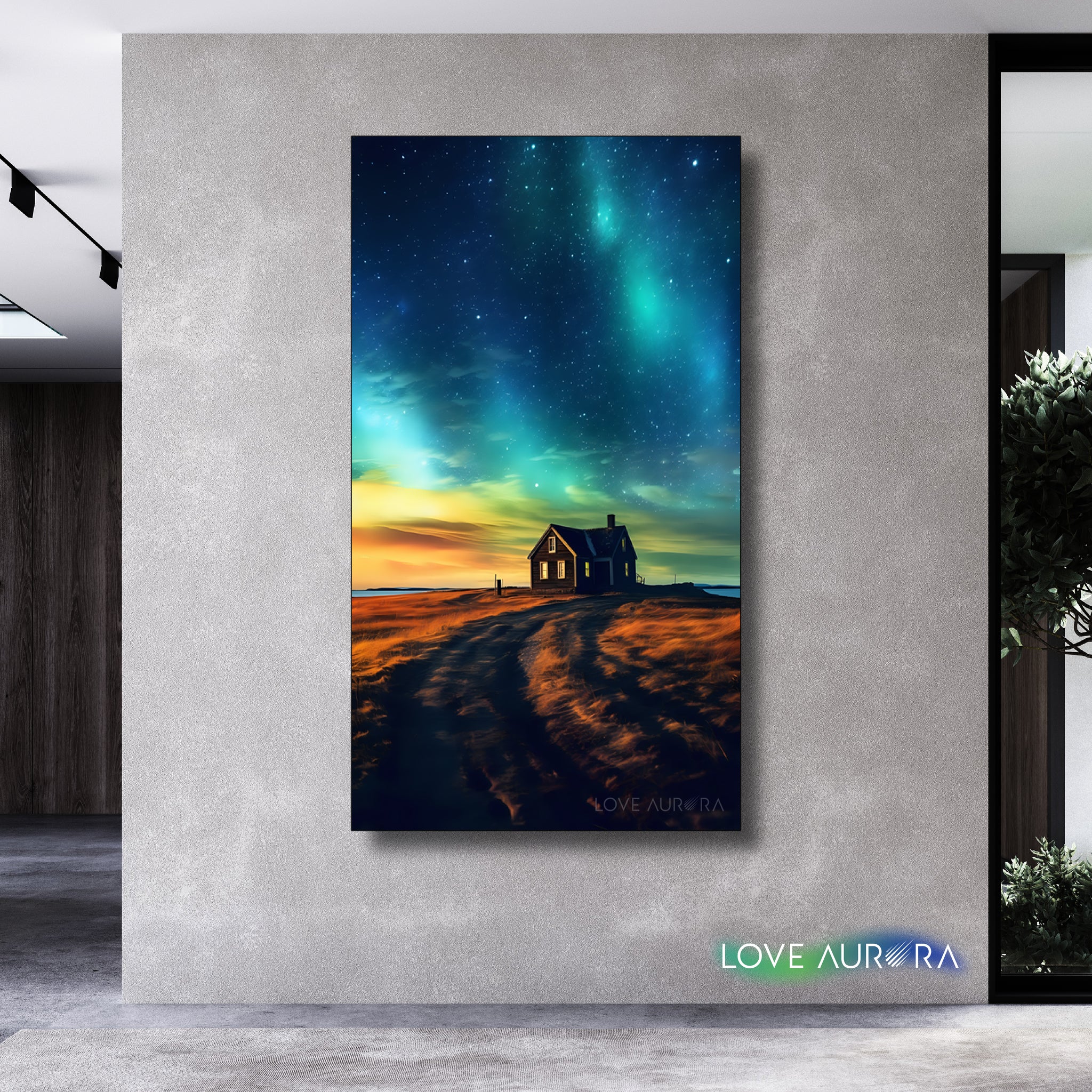 LoveMyAurora®  Glow in the dark painting (My House)