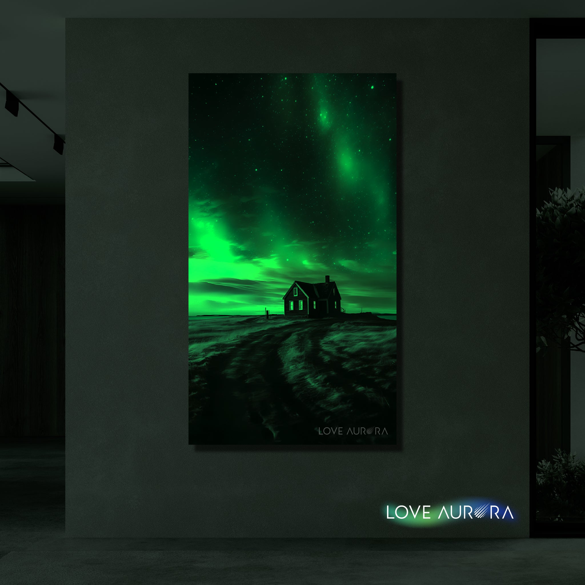 LoveMyAurora®  Glow in the dark painting (My House)