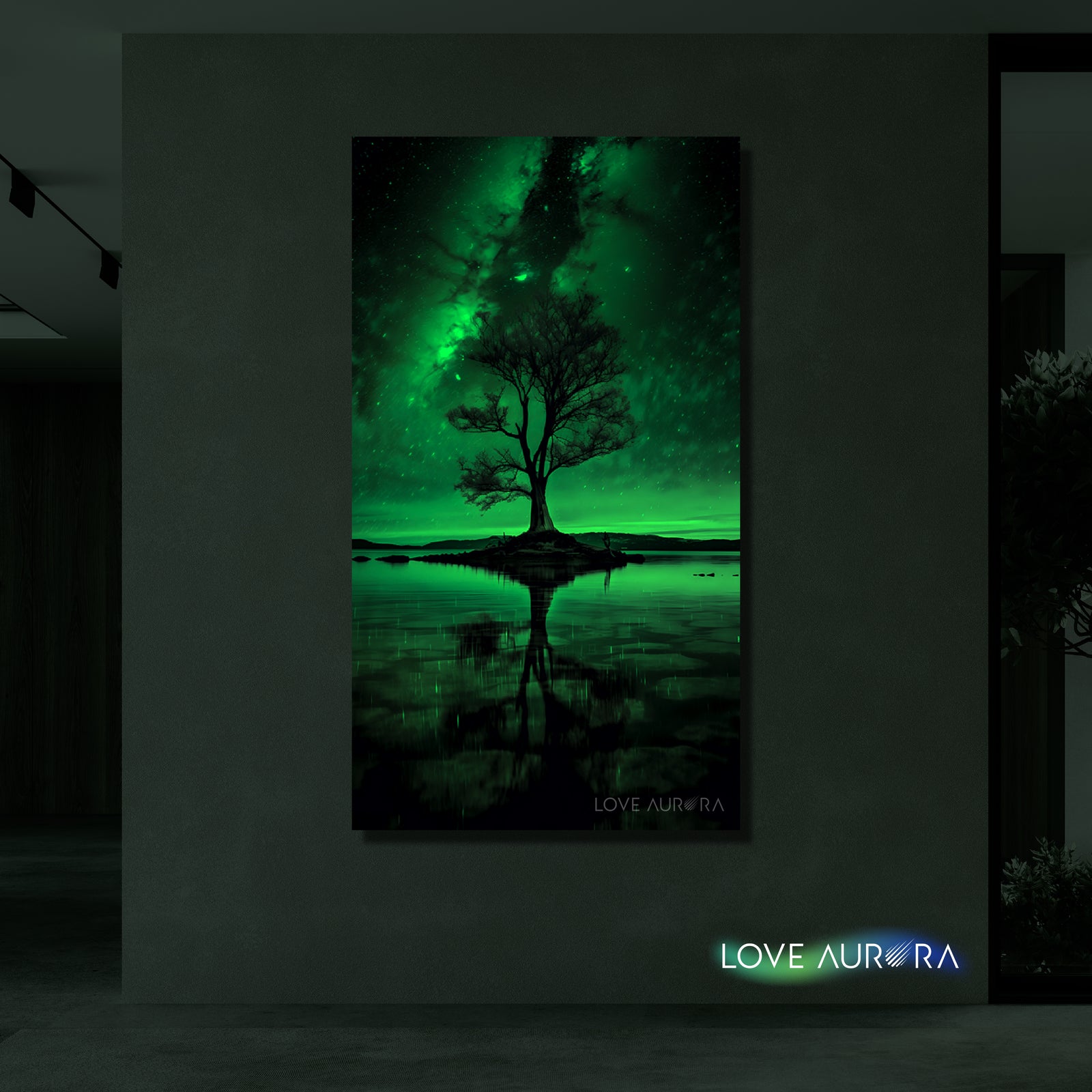 LoveMyAurora®  Glow in the dark painting  (A lone)