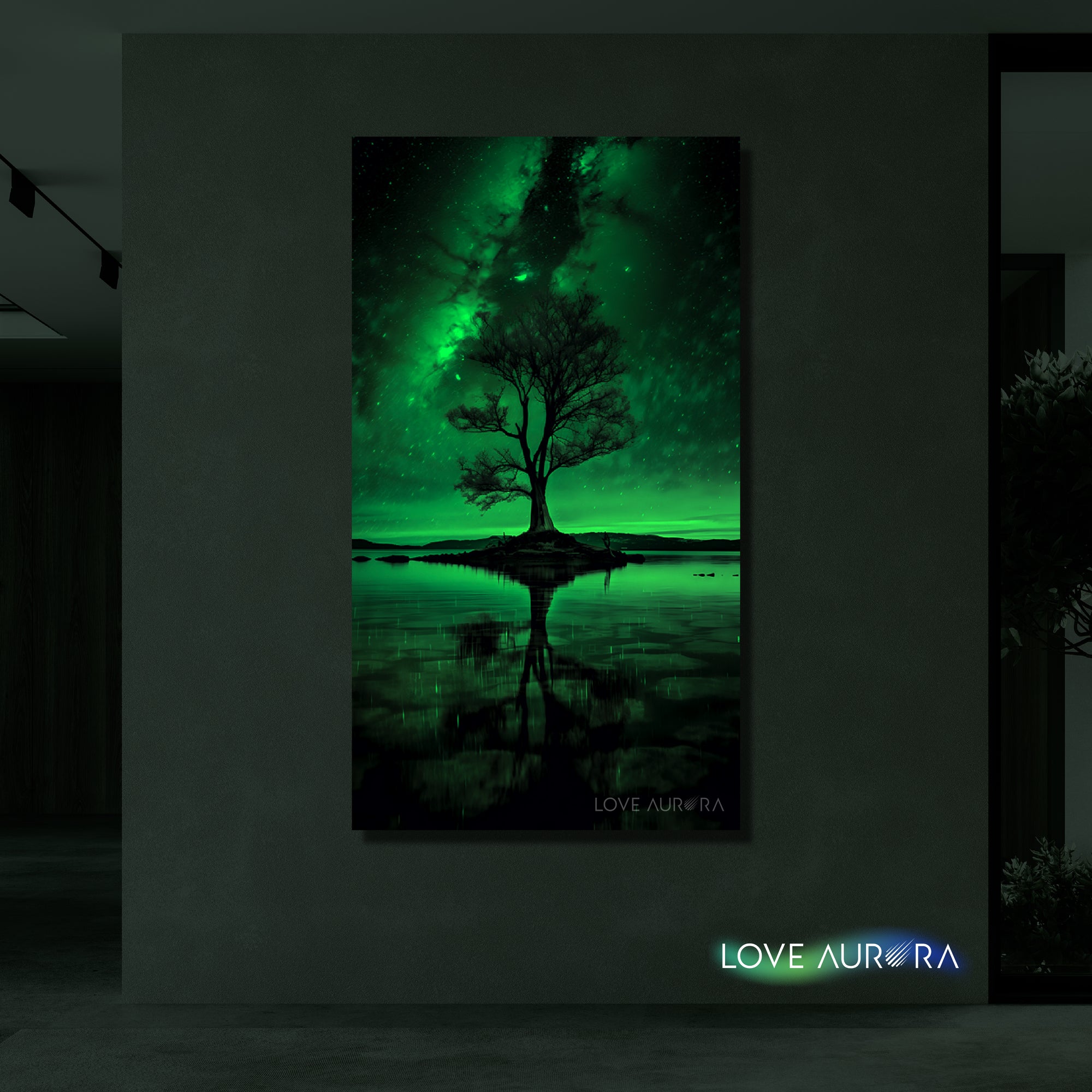 LoveMyAurora®  Glow in the dark painting  (A lone)