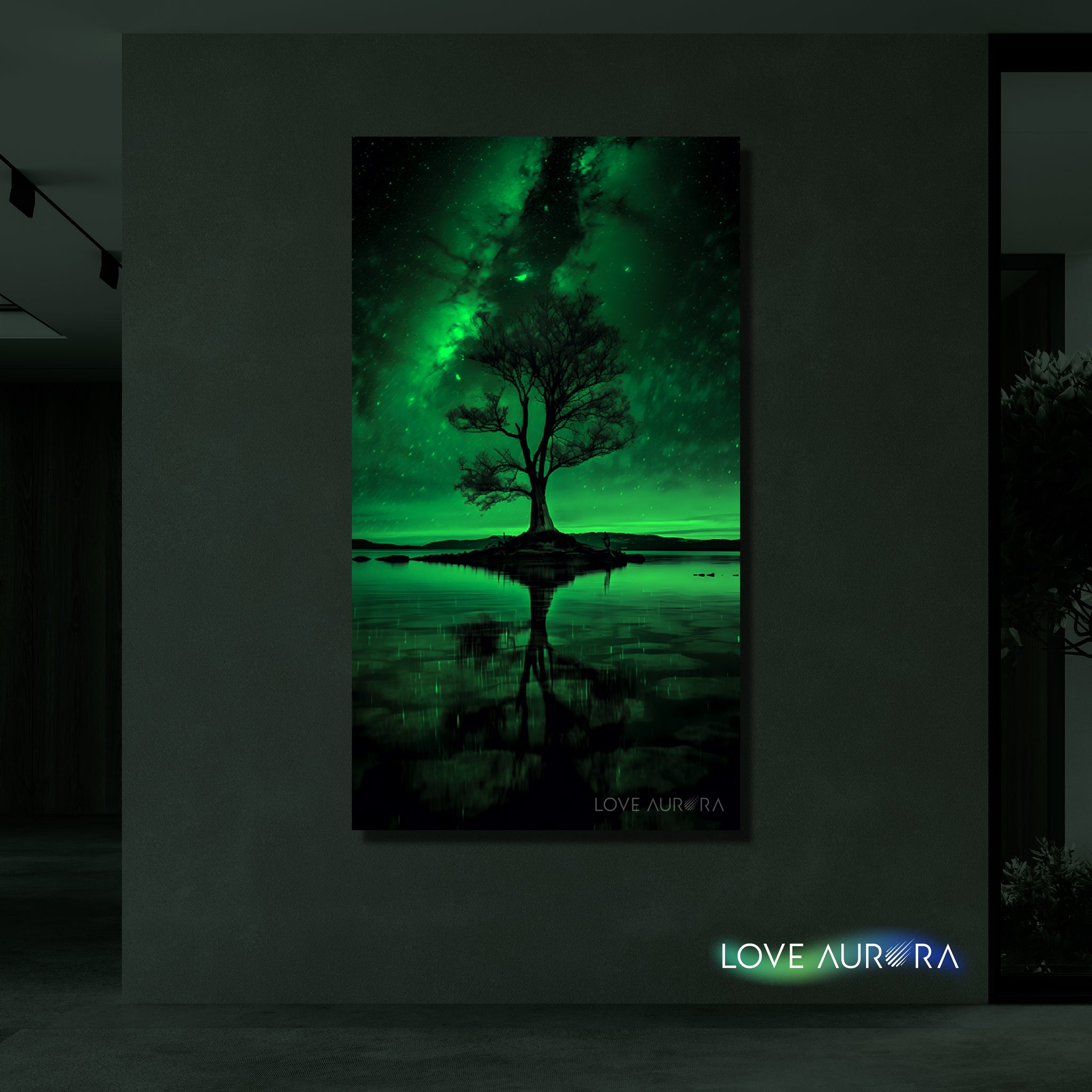 LoveMyAurora®  Glow in the dark painting  (A lone)