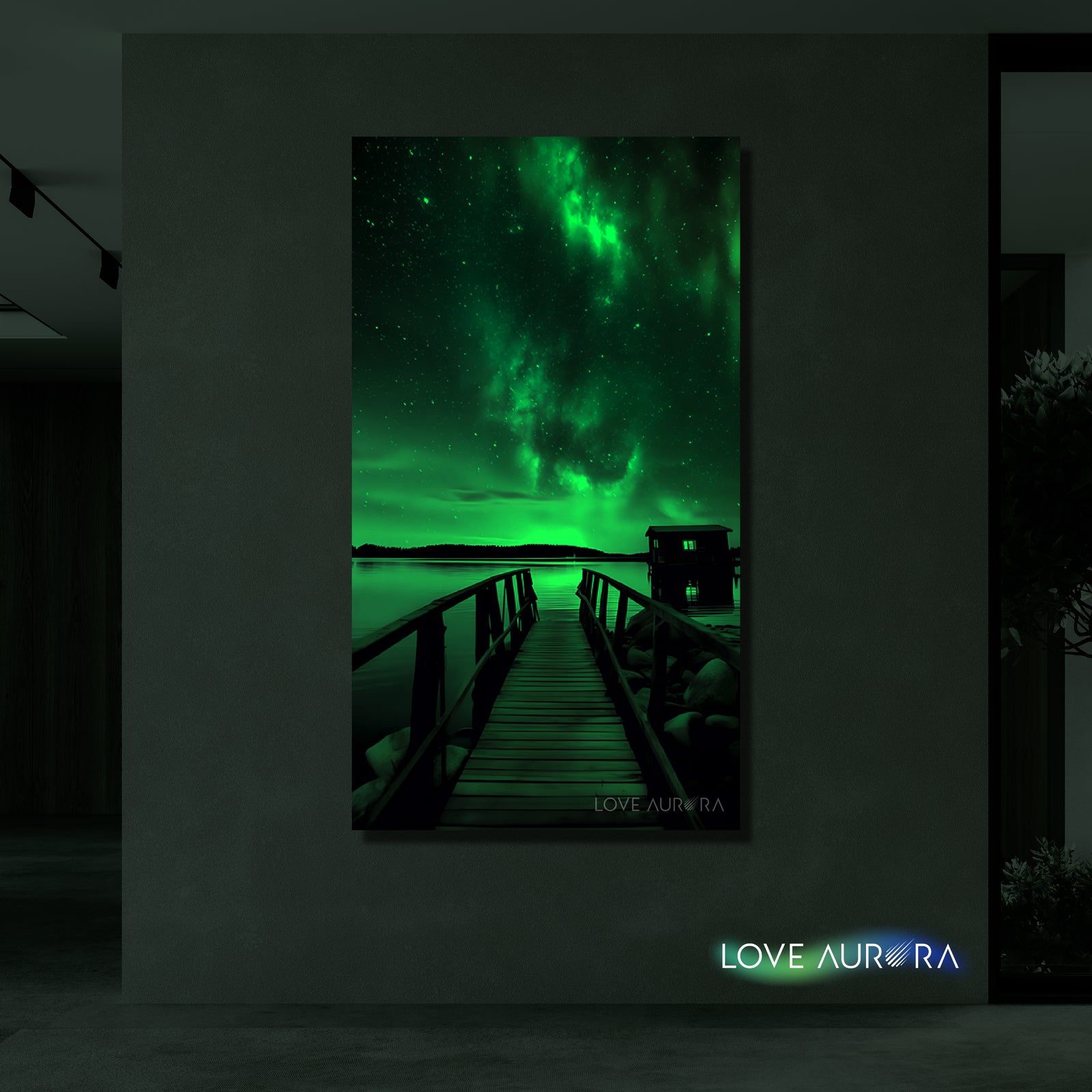 LoveMyAurora®  Glow in the dark painting (Bridge)
