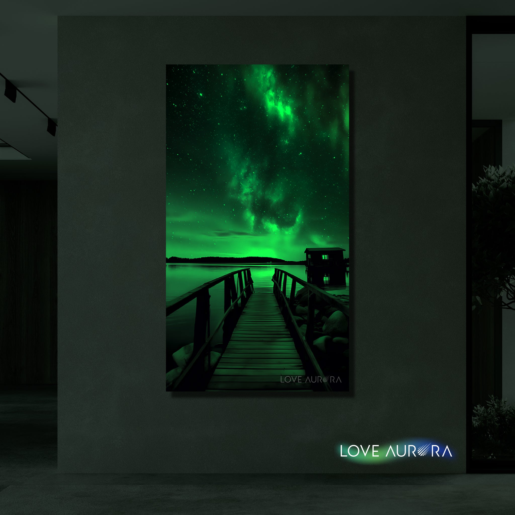 LoveMyAurora®  Glow in the dark painting (Bridge)