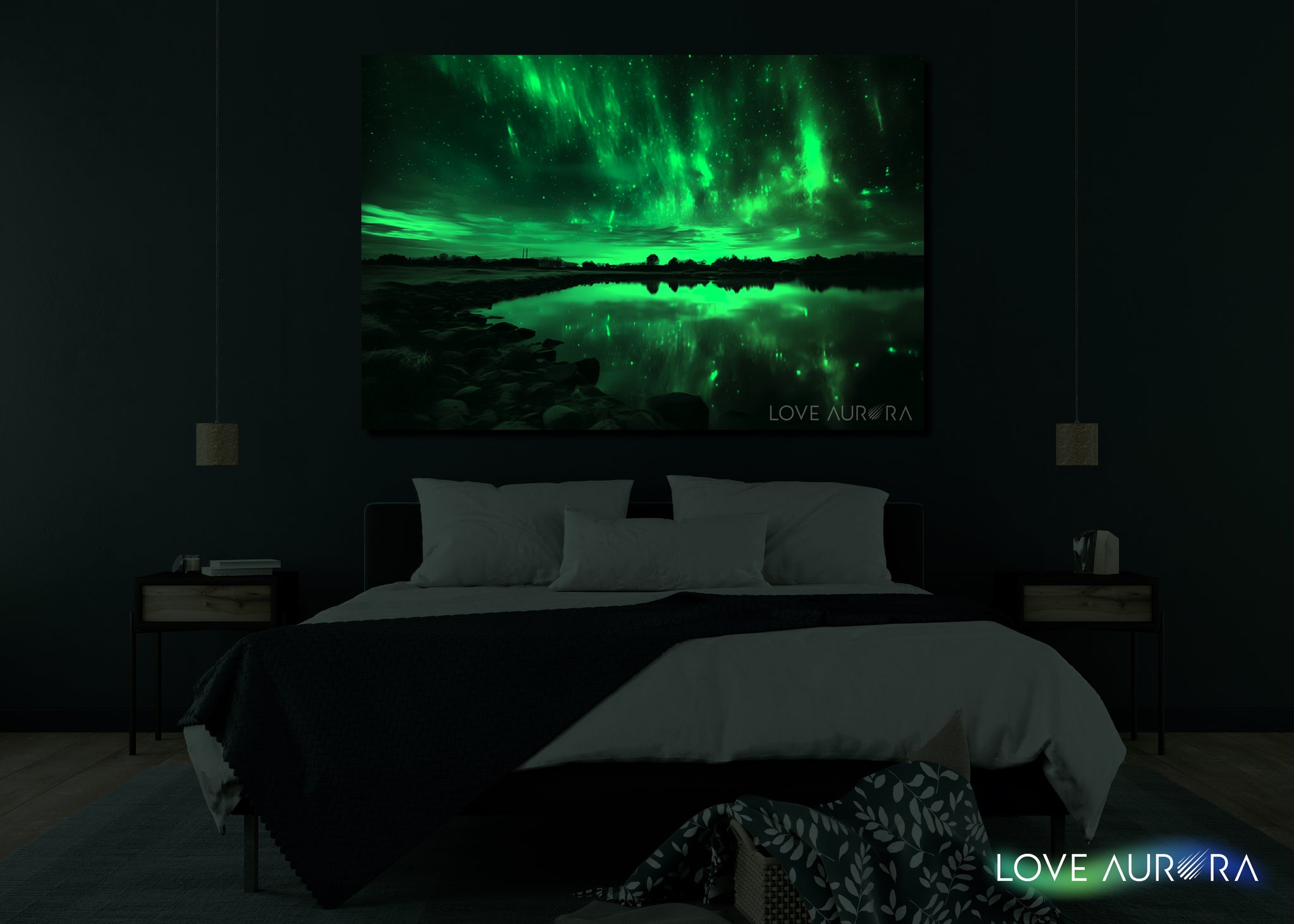 LoveMyAurora®  Glow in the dark painting (Fountain of Inspiration)