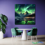 LoveMyAurora®  Glow in the dark painting (03 Snow Mountain)