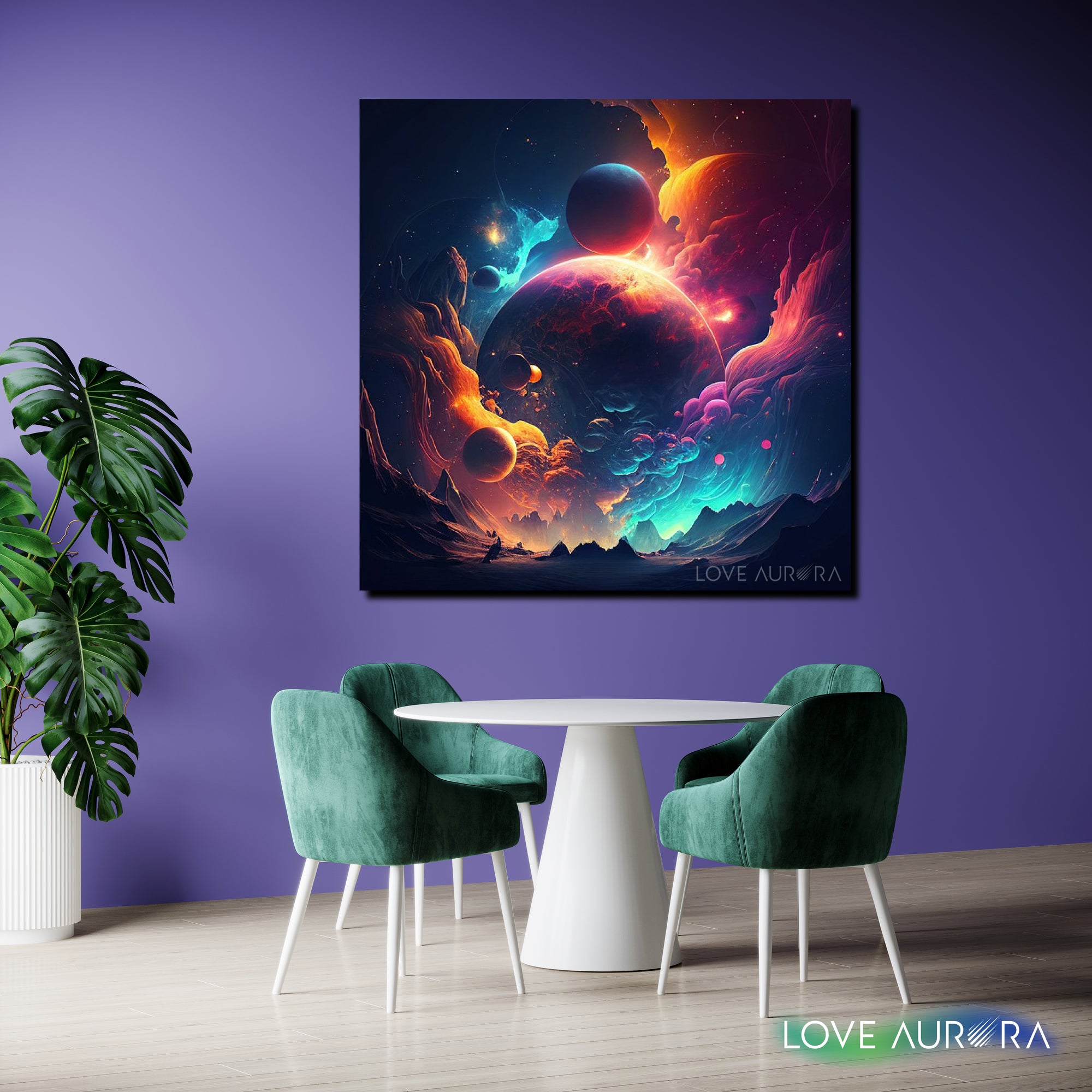 LoveMyAurora®  Glow in the dark painting (Space sky)