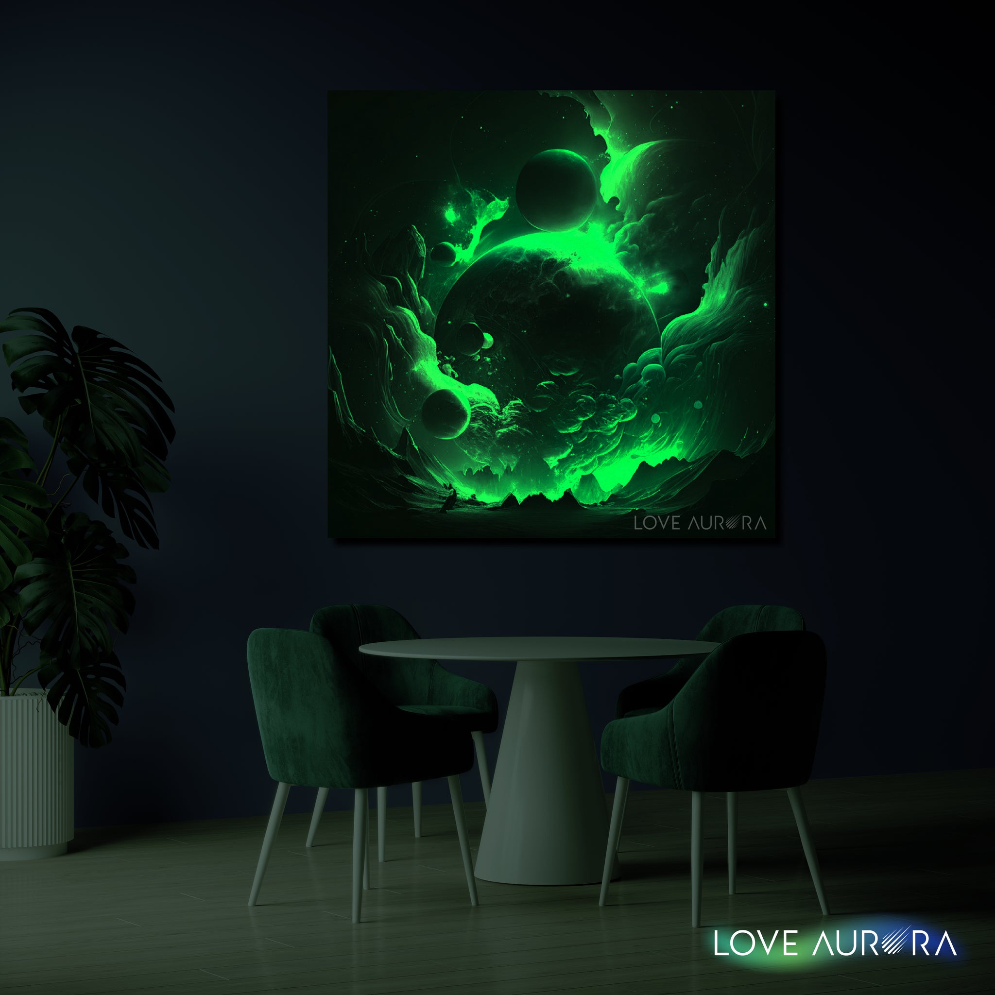 LoveMyAurora®  Glow in the dark painting (Space sky)