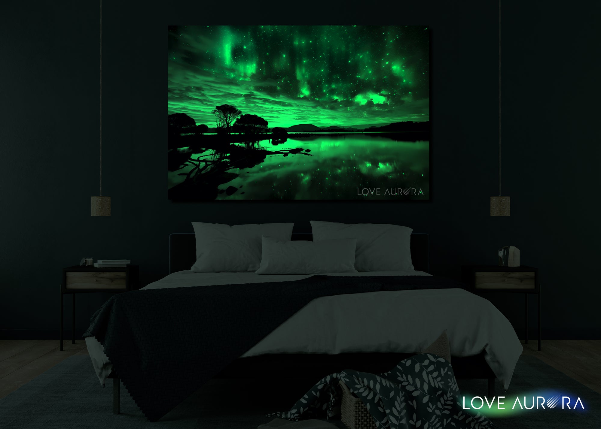 LoveMyAurora®  Glow in the dark painting (Whispers of Dawn)