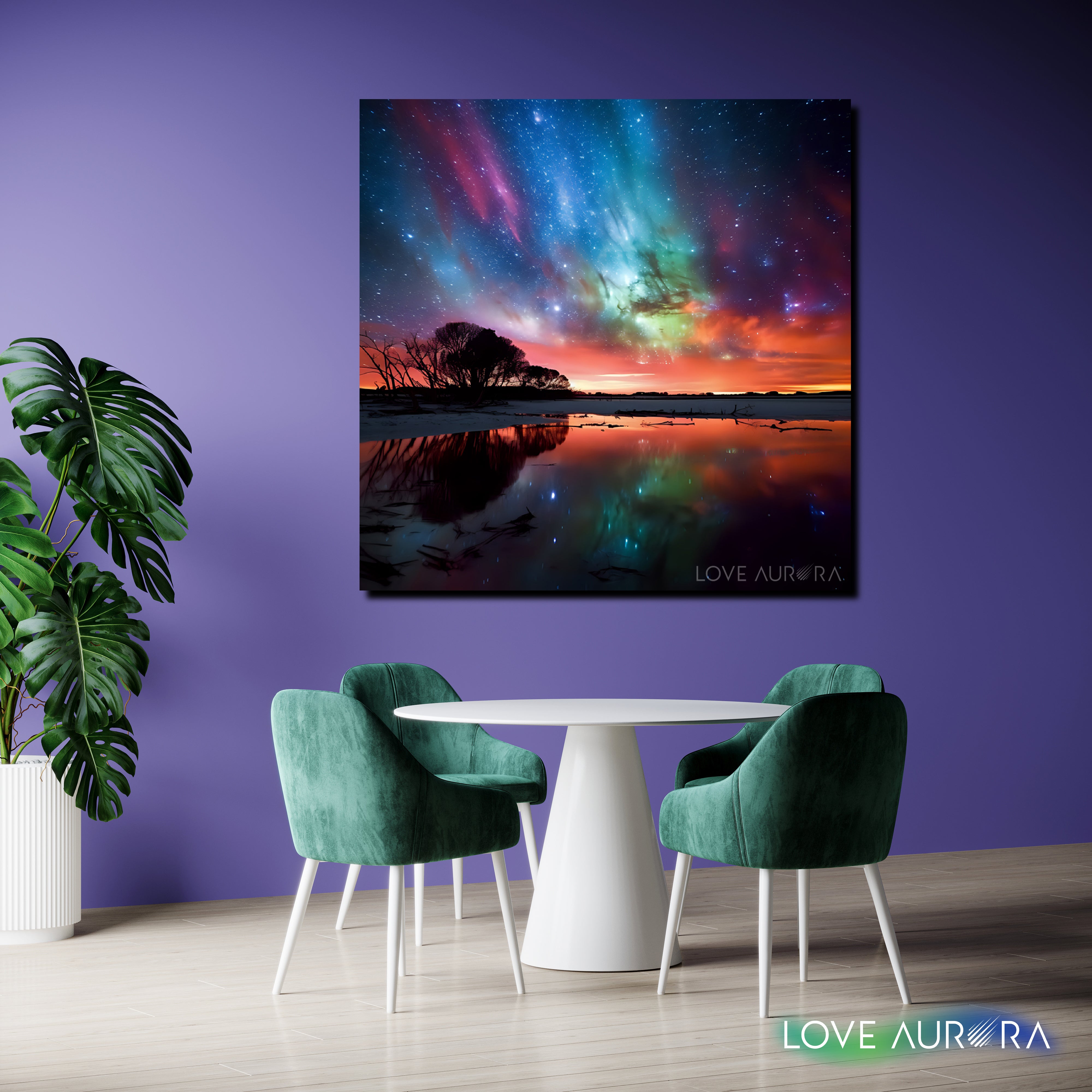 LoveMyAurora® Glow in the dark painting (Space sky)