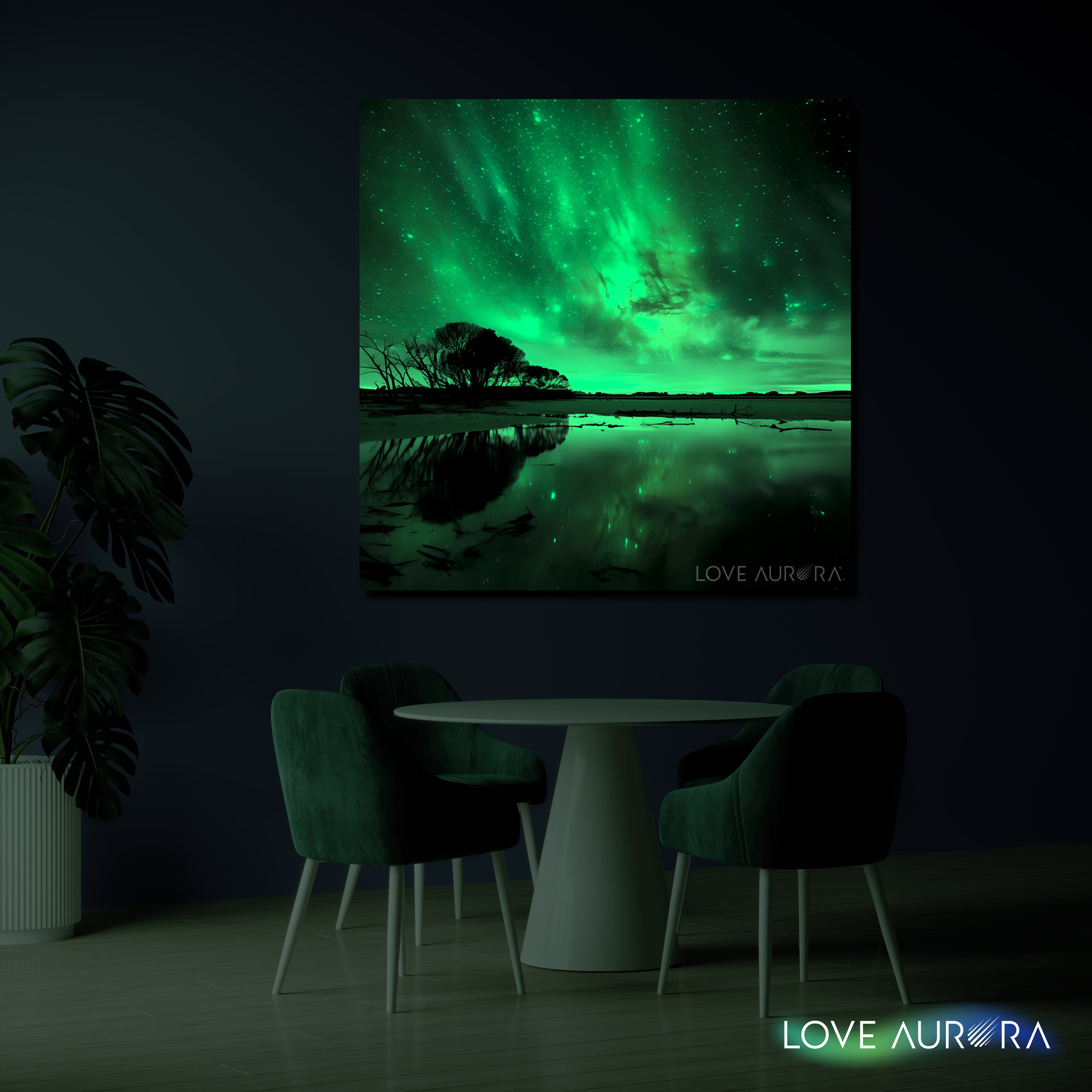 LoveMyAurora® Glow in the dark painting (Space sky)
